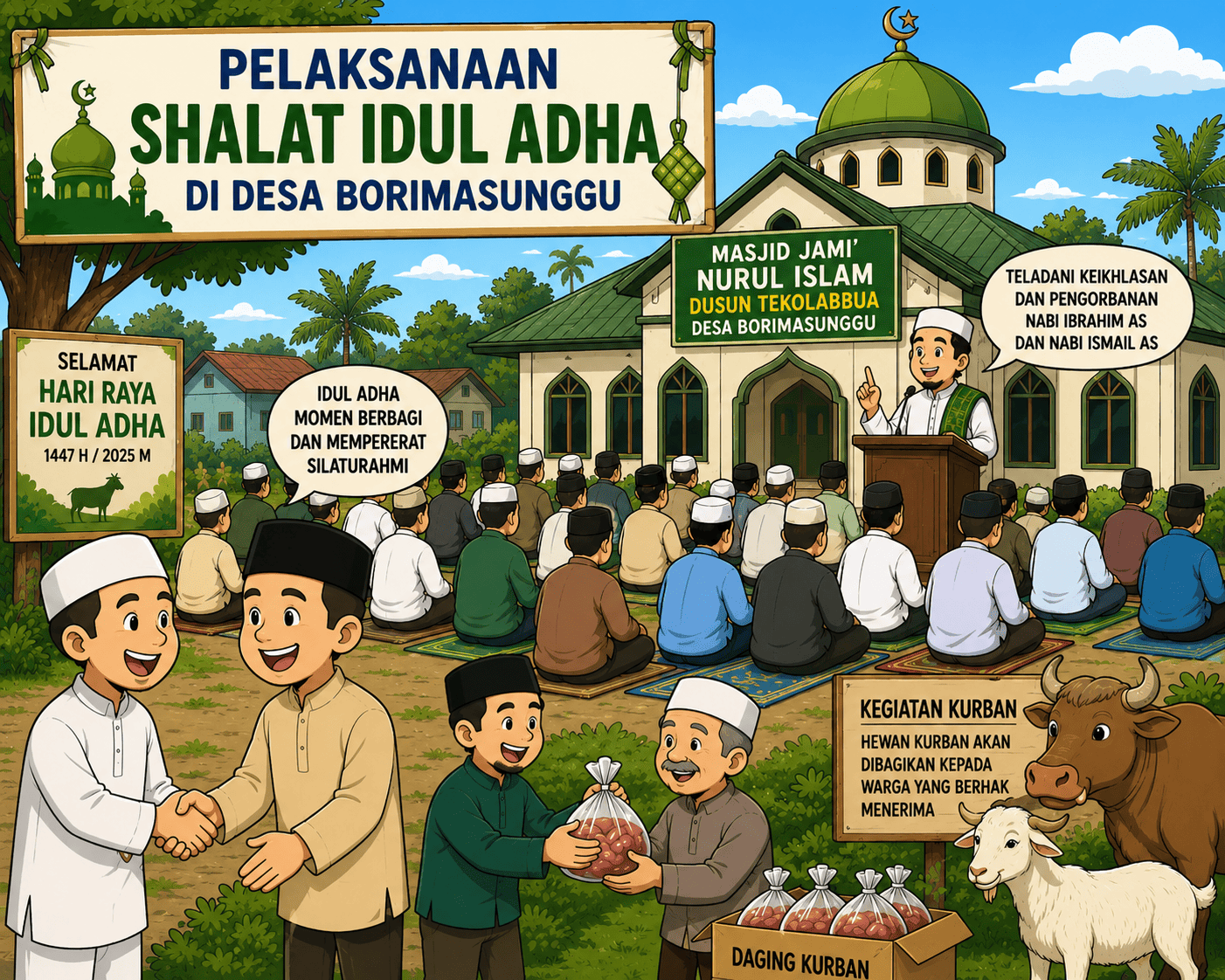 Pelaksanaan Shalat Idul Adha Di Desa Borimasunggu Berlangsung Khidmat